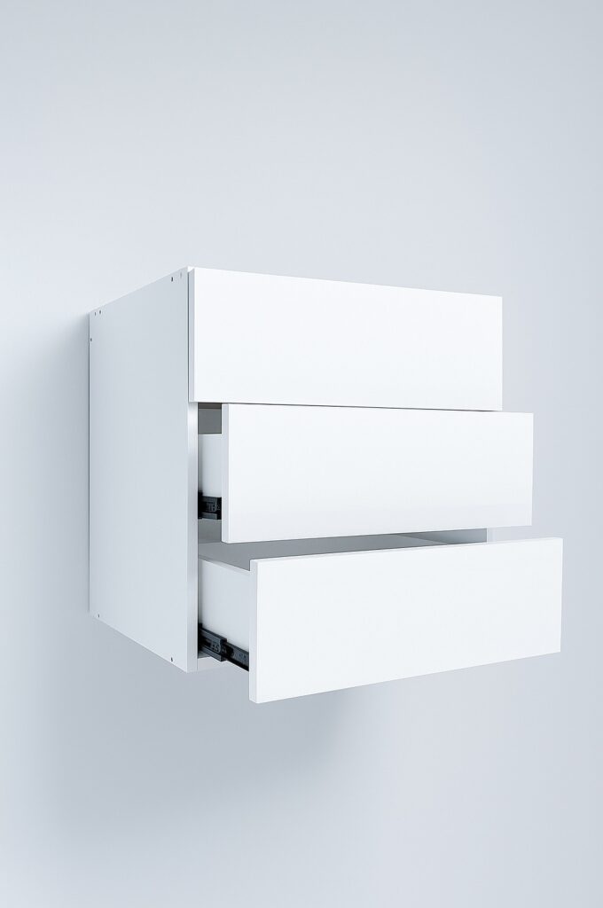 Vanity de gavetas aéreo